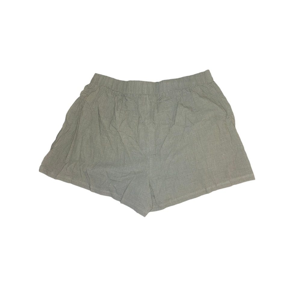 Bloomchic Olive Green Button Detail Shorts - Picture 2 of 2